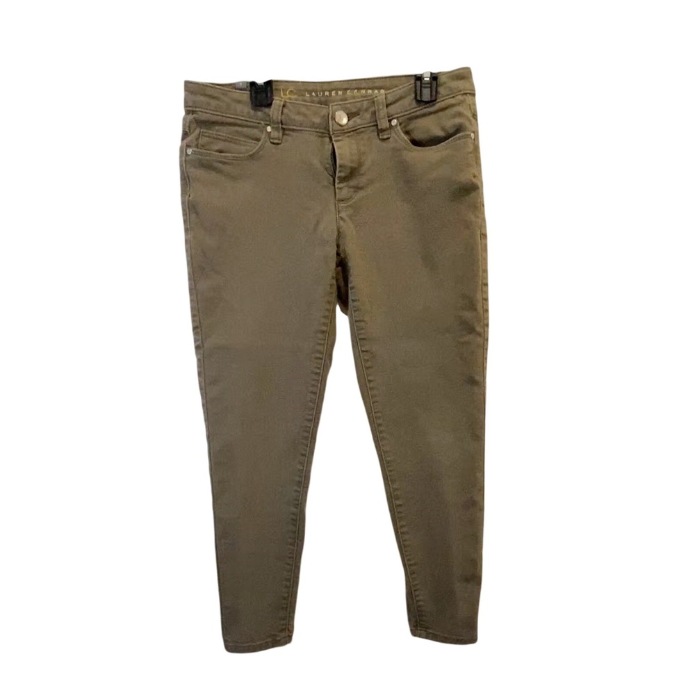 Lauren Conrad Women Olive Green Skinny Jeans‎ Size 4